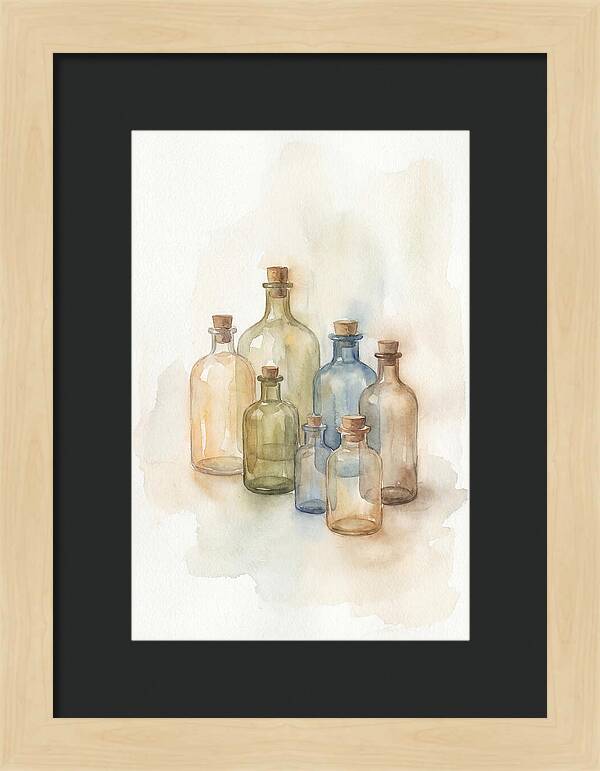 Vintage Glass Pharmacy Bottles