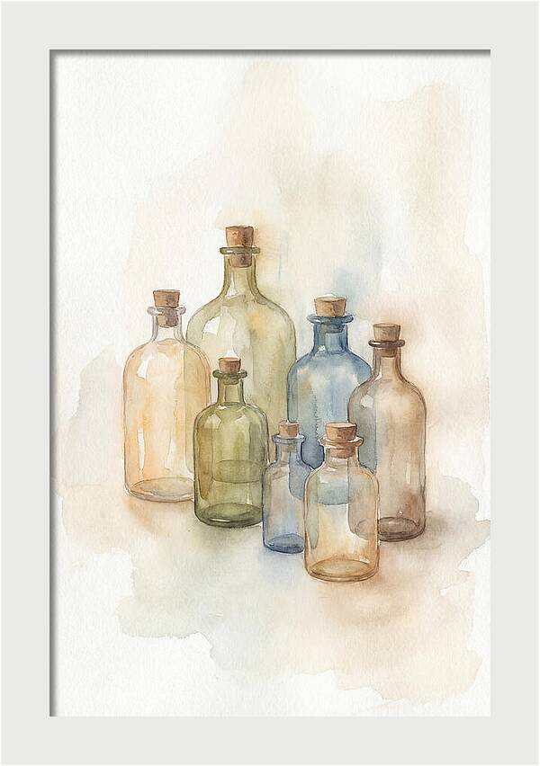 Vintage Glass Pharmacy Bottles
