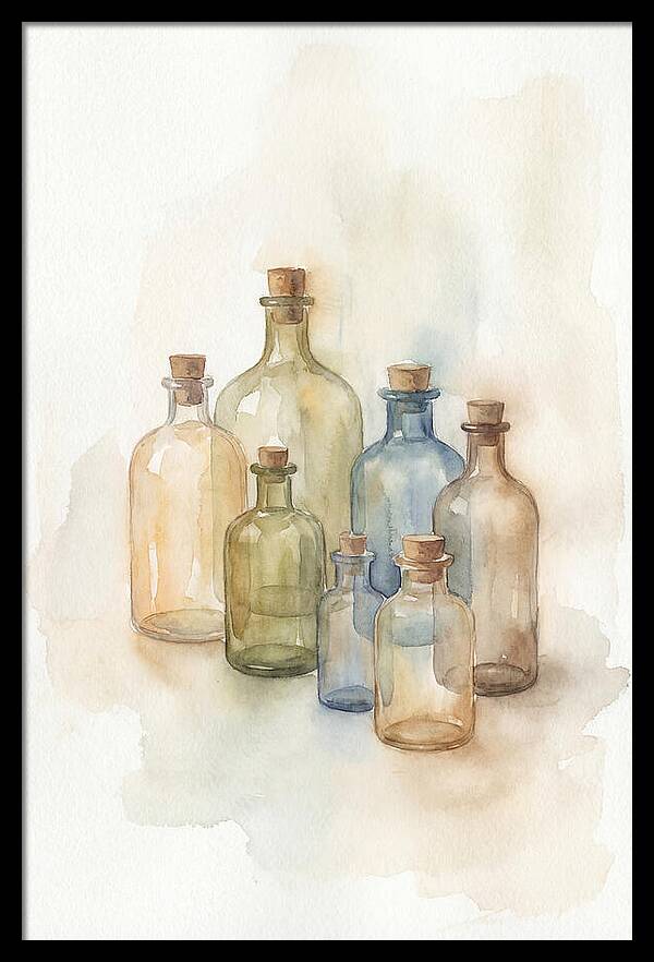 Vintage Glass Pharmacy Bottles