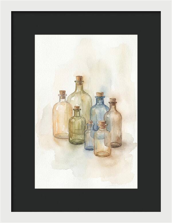 Vintage Glass Pharmacy Bottles