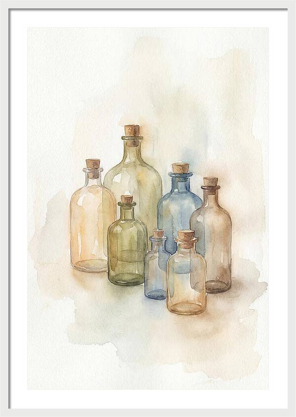 Vintage Glass Pharmacy Bottles