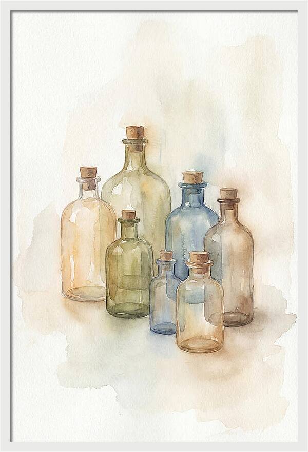 Vintage Glass Pharmacy Bottles