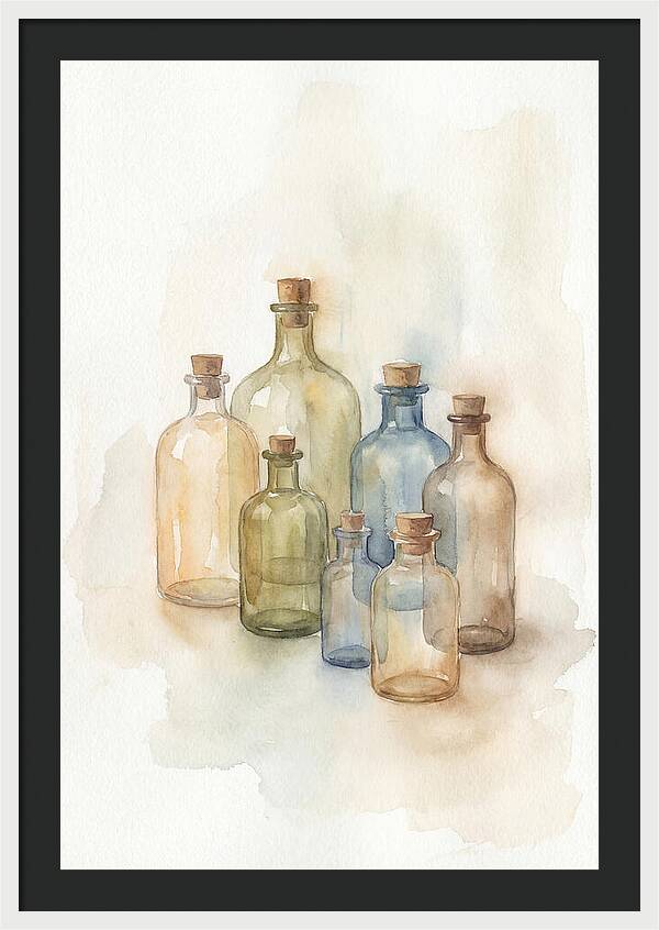 Vintage Glass Pharmacy Bottles