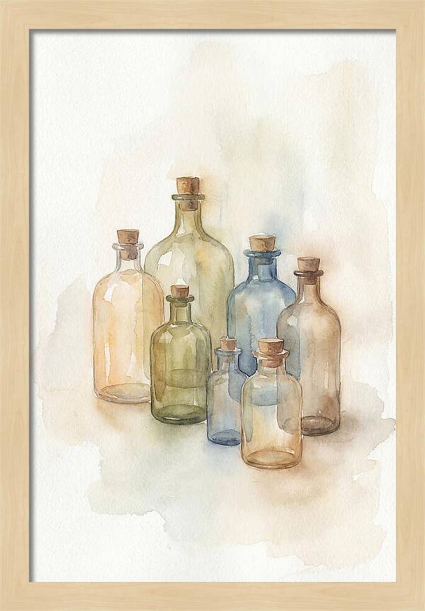 Vintage Glass Pharmacy Bottles