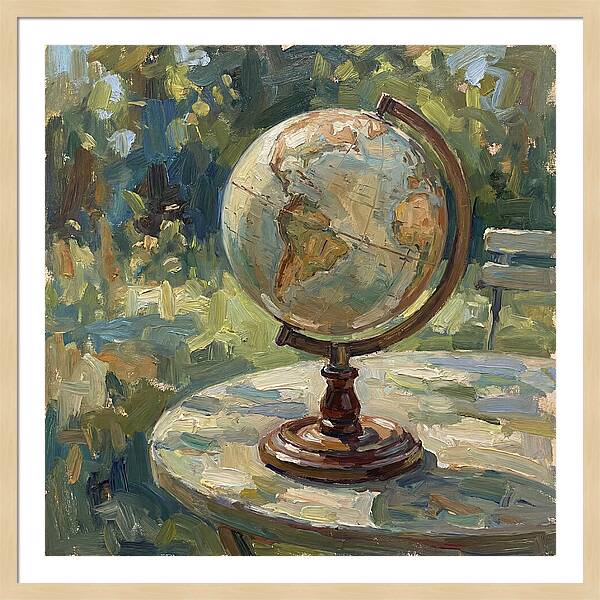Vintage Globe In Nature