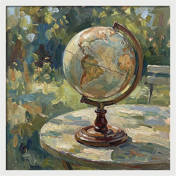 Vintage Globe In Nature