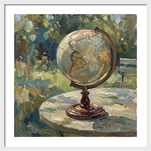 Vintage Globe In Nature