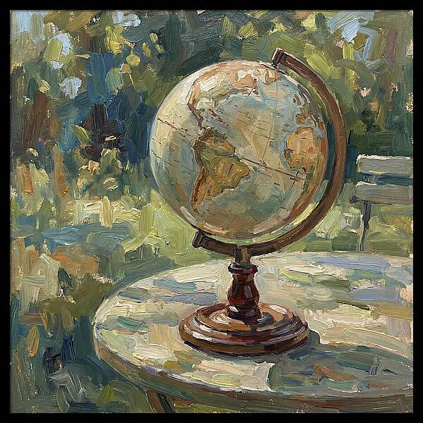 Vintage Globe In Nature