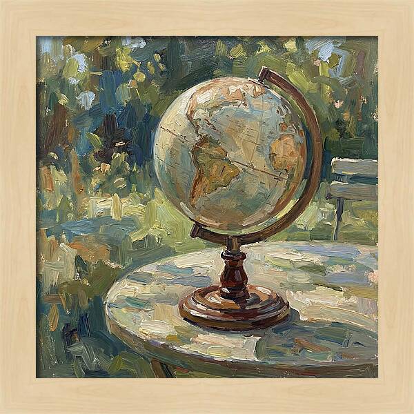 Vintage Globe In Nature