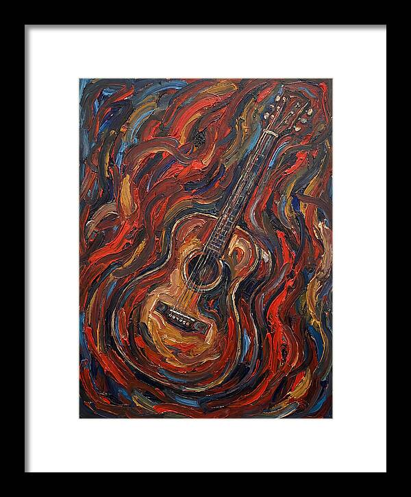 Vintage Guitar In Flames