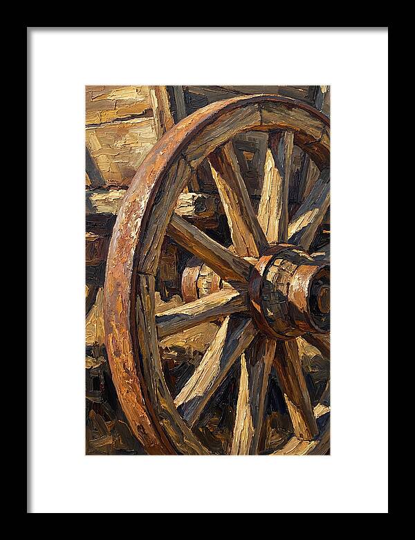 Vintage Hay Wagon Wheel Detail