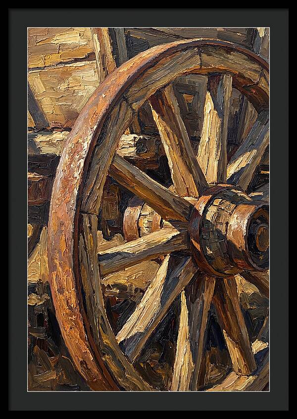Vintage Hay Wagon Wheel Detail