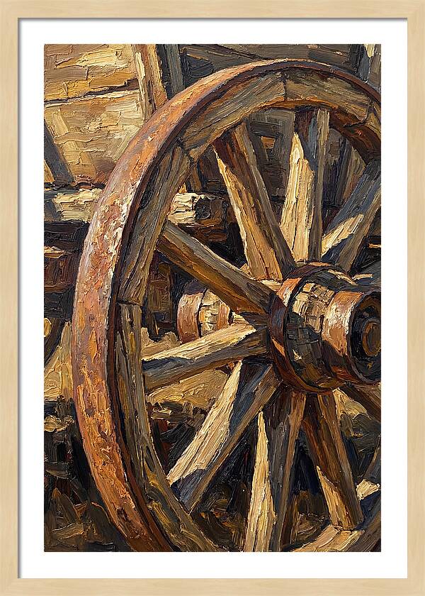 Vintage Hay Wagon Wheel Detail
