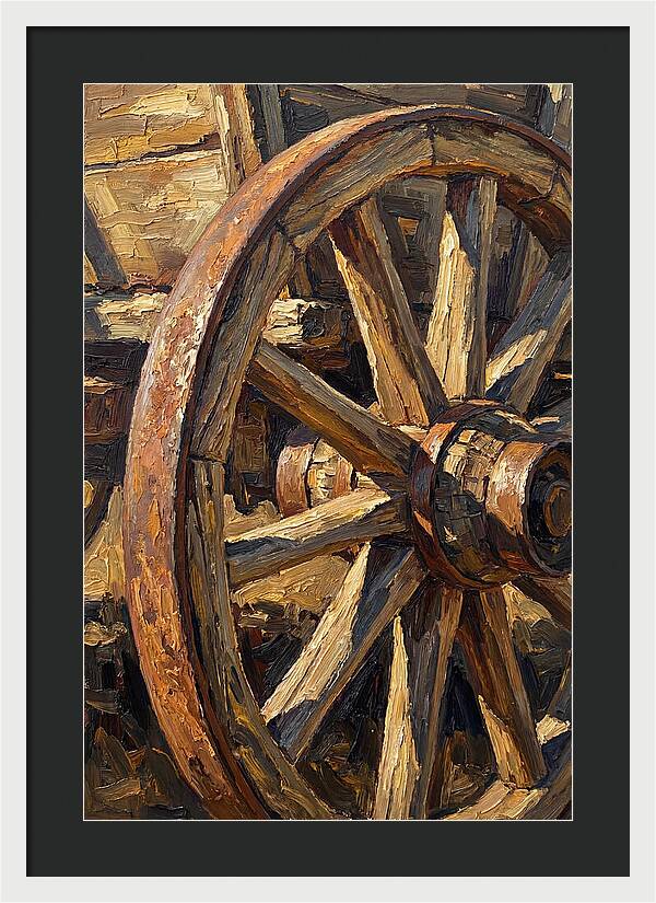 Vintage Hay Wagon Wheel Detail
