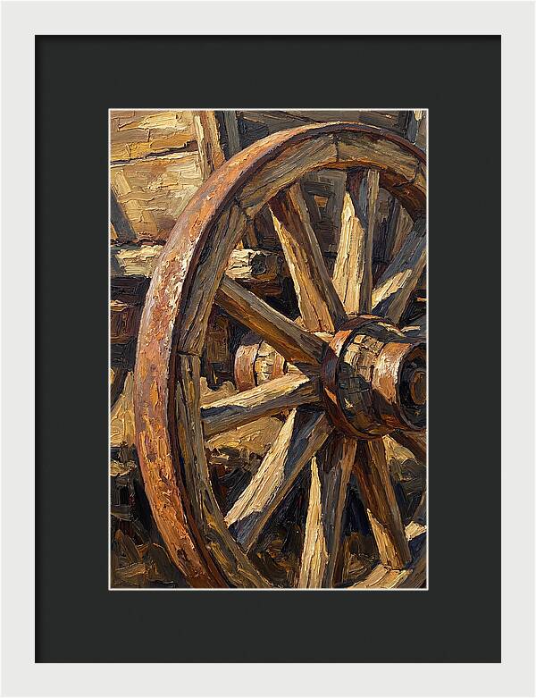 Vintage Hay Wagon Wheel Detail