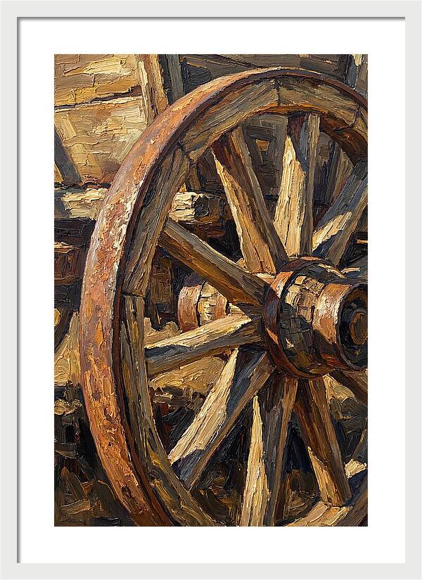 Vintage Hay Wagon Wheel Detail