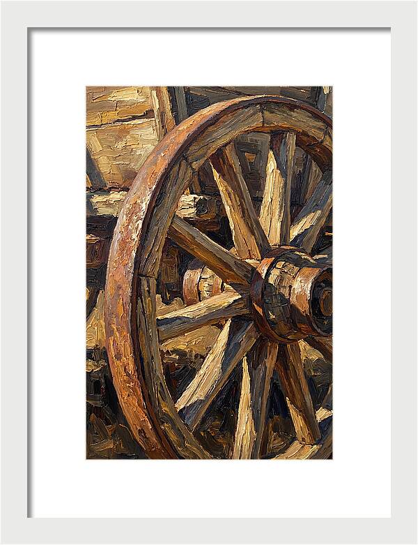 Vintage Hay Wagon Wheel Detail