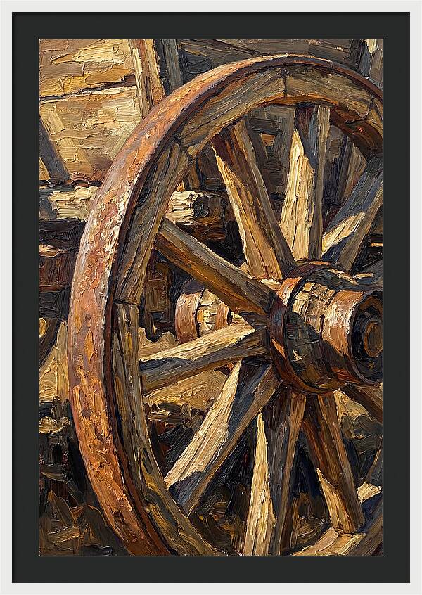 Vintage Hay Wagon Wheel Detail