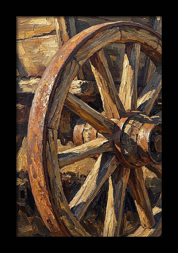 Vintage Hay Wagon Wheel Detail