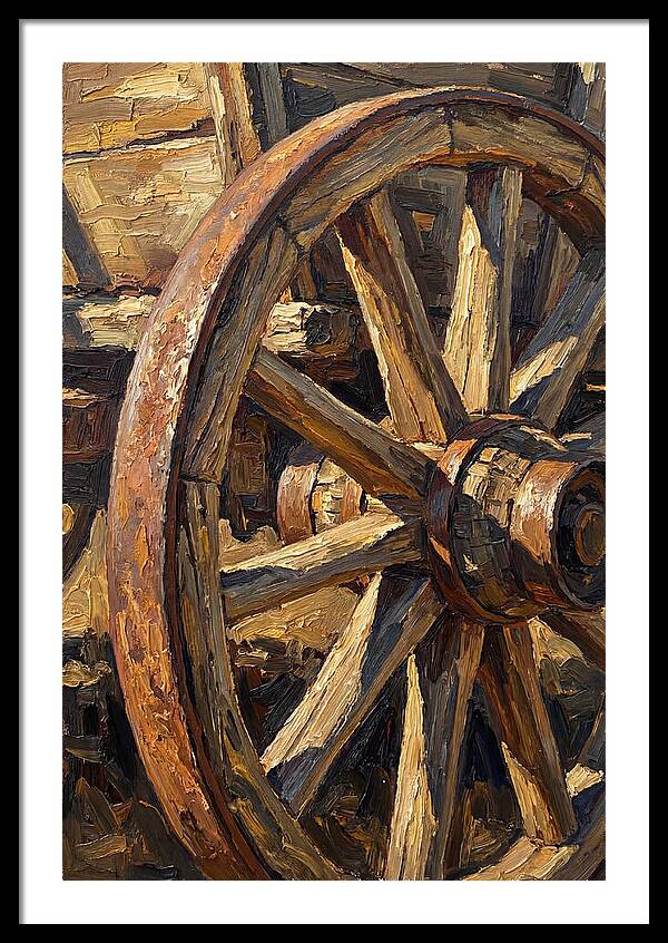 Vintage Hay Wagon Wheel Detail