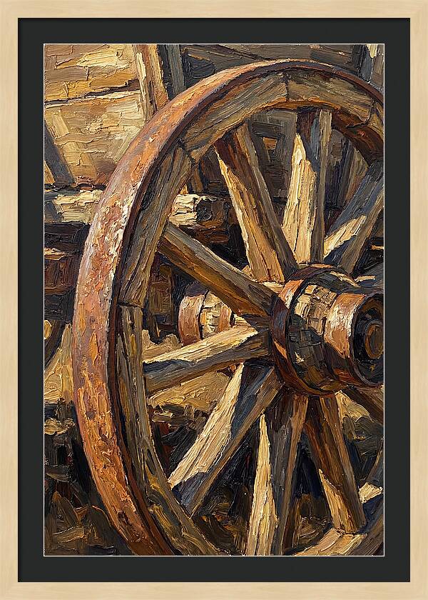 Vintage Hay Wagon Wheel Detail