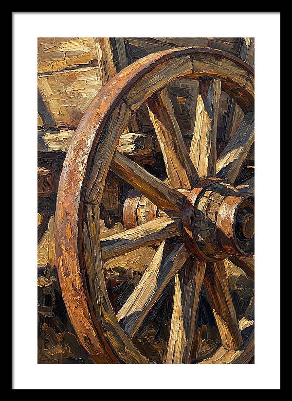 Vintage Hay Wagon Wheel Detail