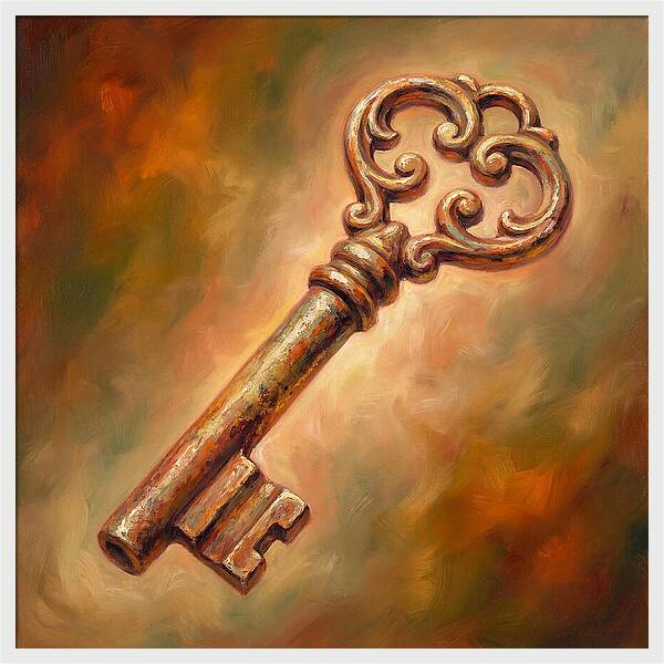 Vintage Key With Ornate