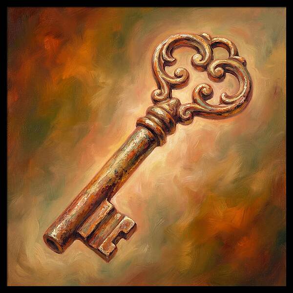 Vintage Key With Ornate