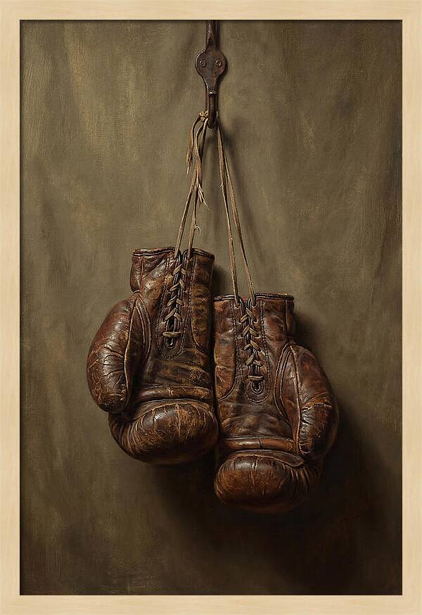 Vintage Leather Boxing Gloves