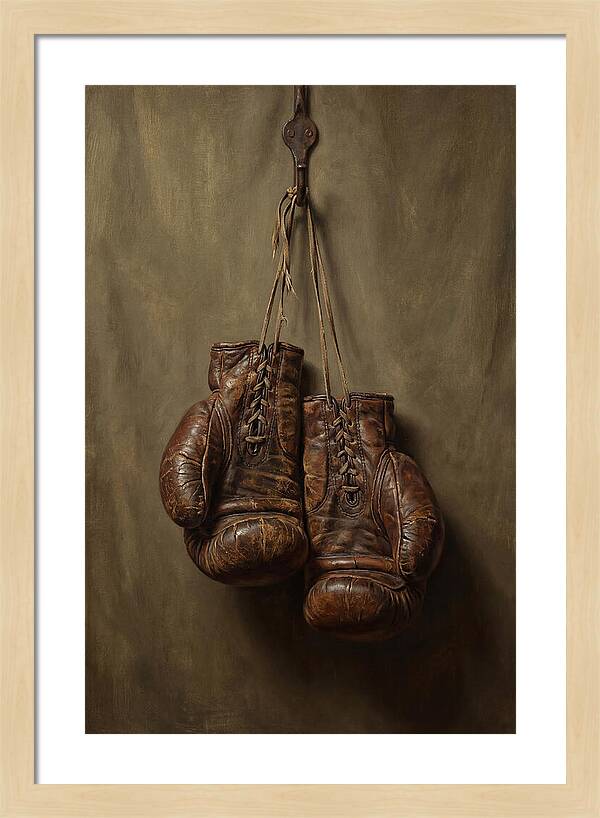 Vintage Leather Boxing Gloves