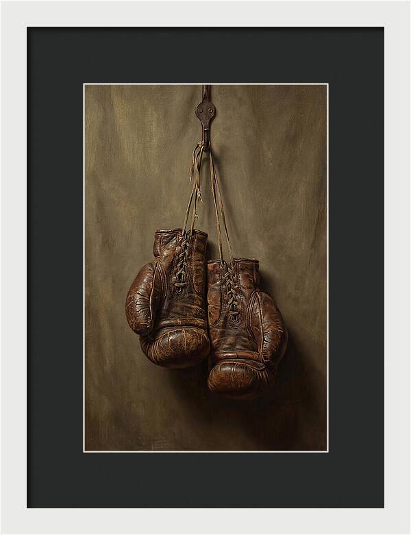 Vintage Leather Boxing Gloves