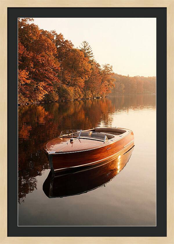 Vintage Mahogany Speed Boat