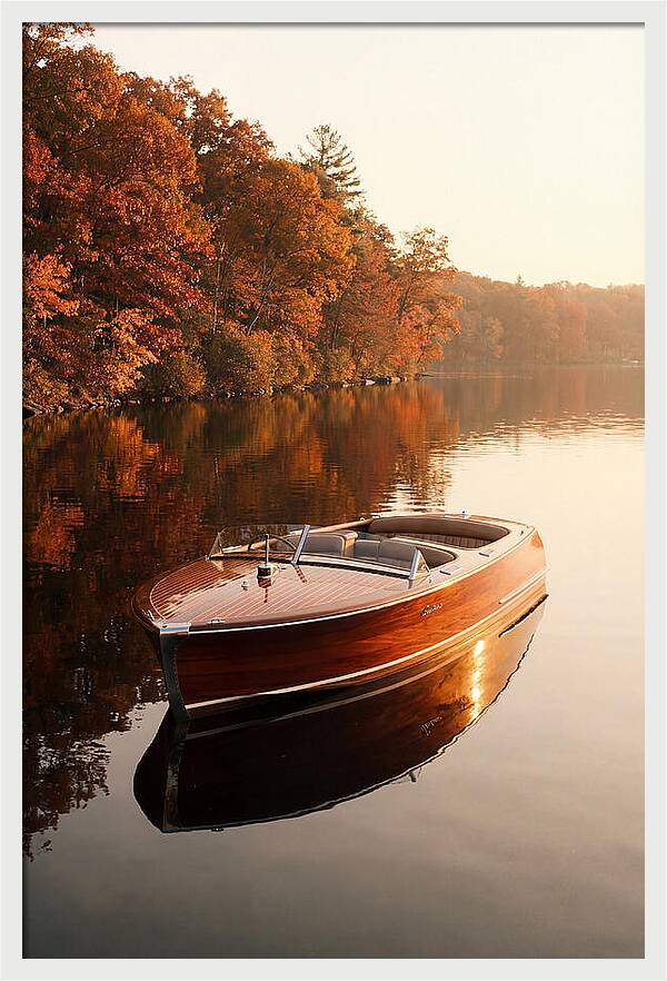 Vintage Mahogany Speed Boat