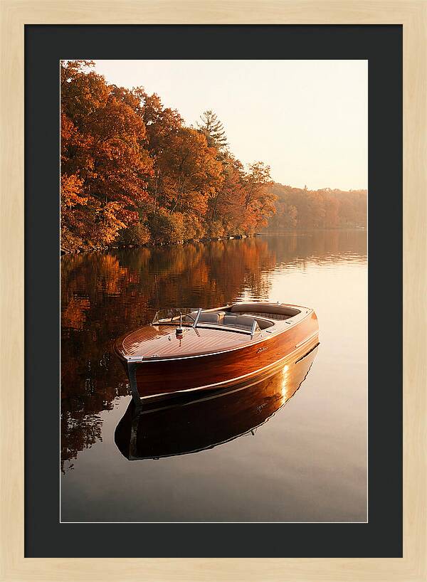 Vintage Mahogany Speed Boat