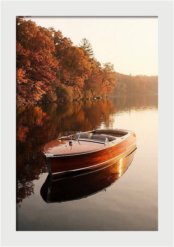 Vintage Mahogany Speed Boat