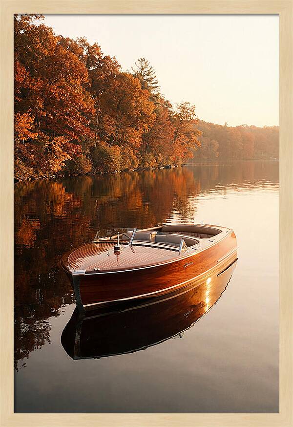 Vintage Mahogany Speed Boat