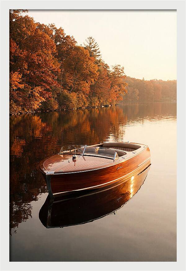 Vintage Mahogany Speed Boat