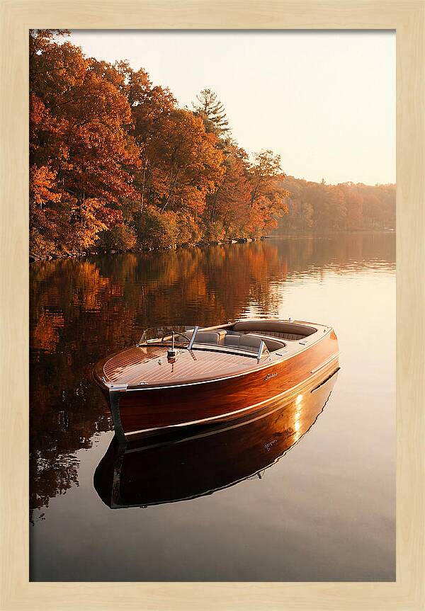 Vintage Mahogany Speed Boat