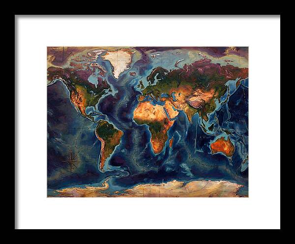 Vintage Map Expressionist Style