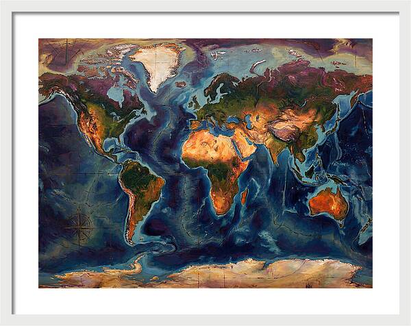 Vintage Map Expressionist Style