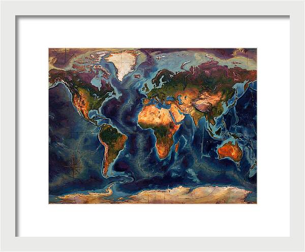Vintage Map Expressionist Style