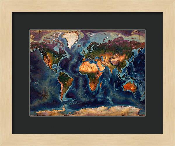 Vintage Map Expressionist Style