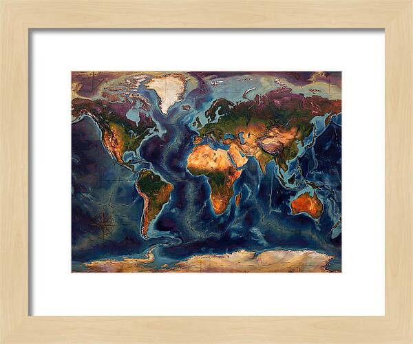 Vintage Map Expressionist Style