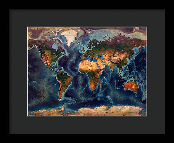 Vintage Map Expressionist Style