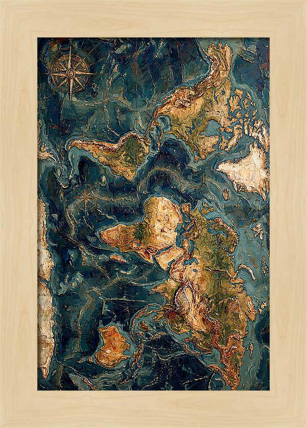 Vintage Map Inspired Texture