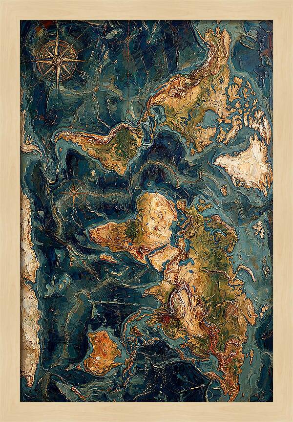 Vintage Map Inspired Texture
