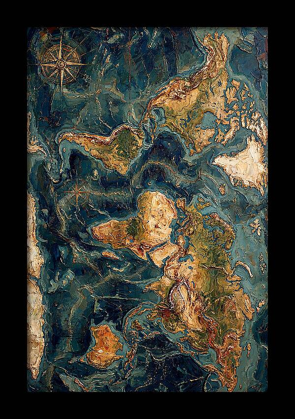 Vintage Map Inspired Texture