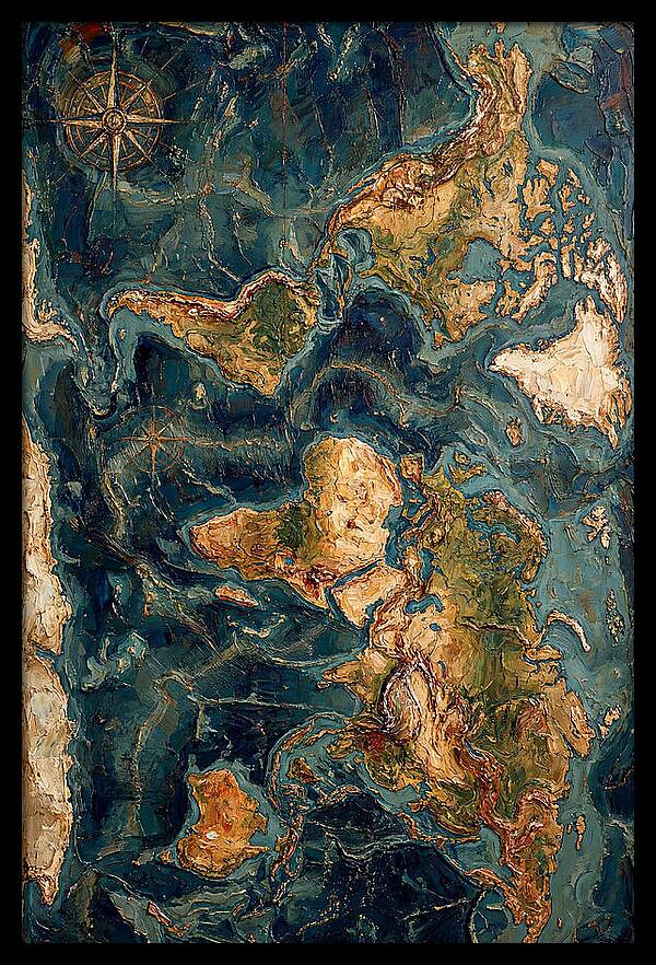 Vintage Map Inspired Texture