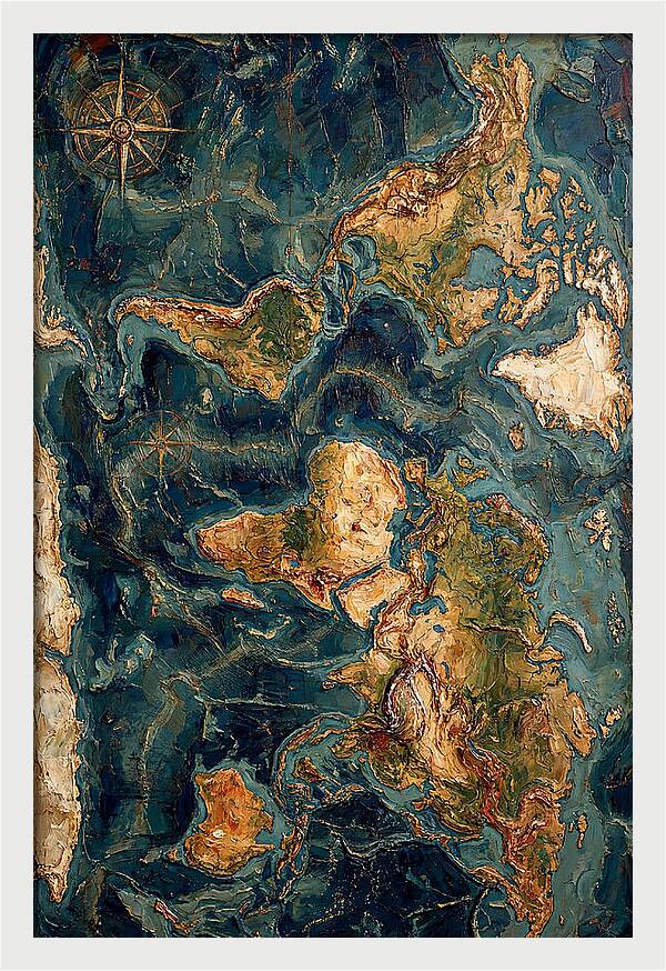 Vintage Map Inspired Texture
