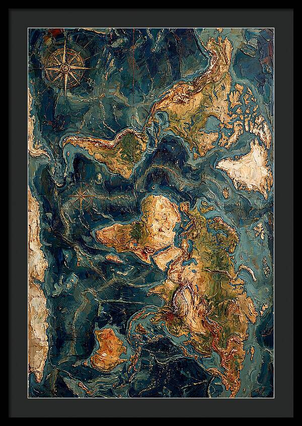 Vintage Map Inspired Texture